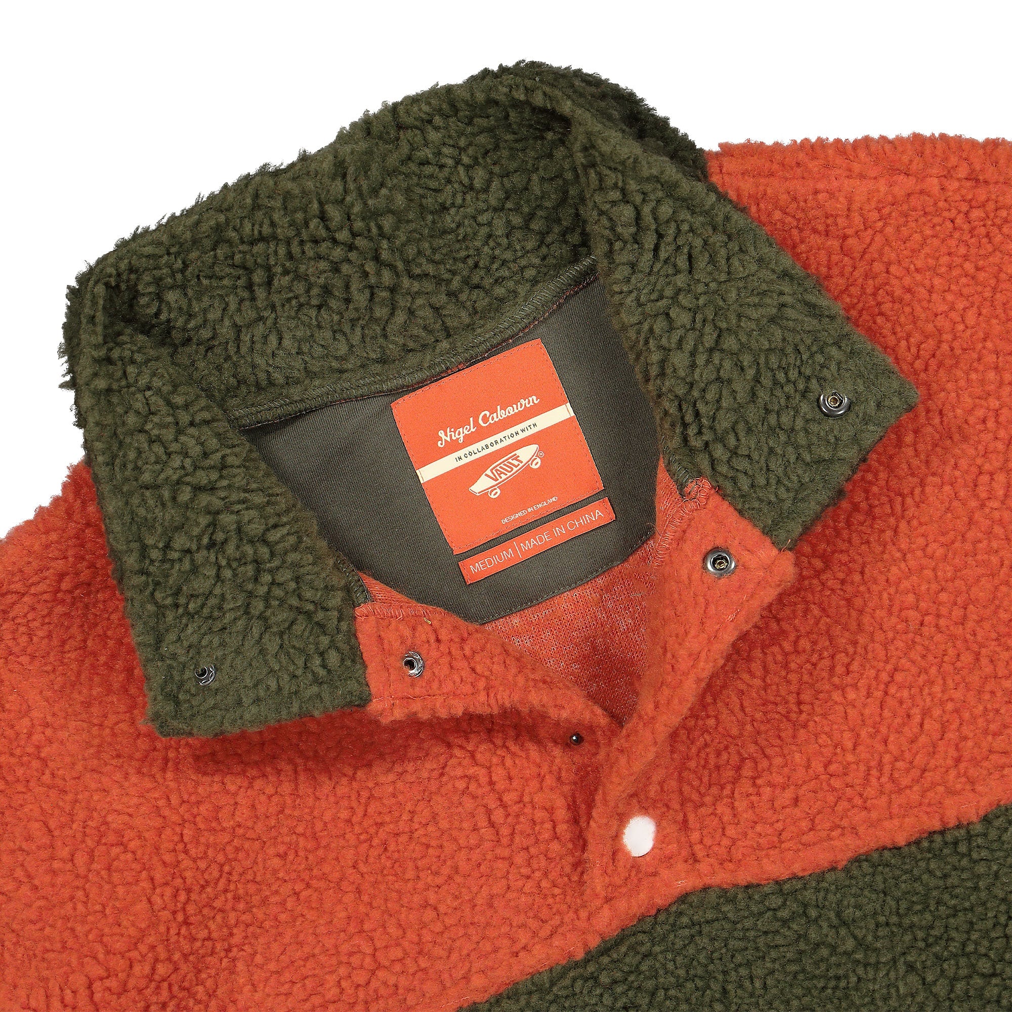 Vans Nigel Cabourn x Vans MN Vault Fleece Pullover Forest Night Sweatshirts Close-up | Overkill