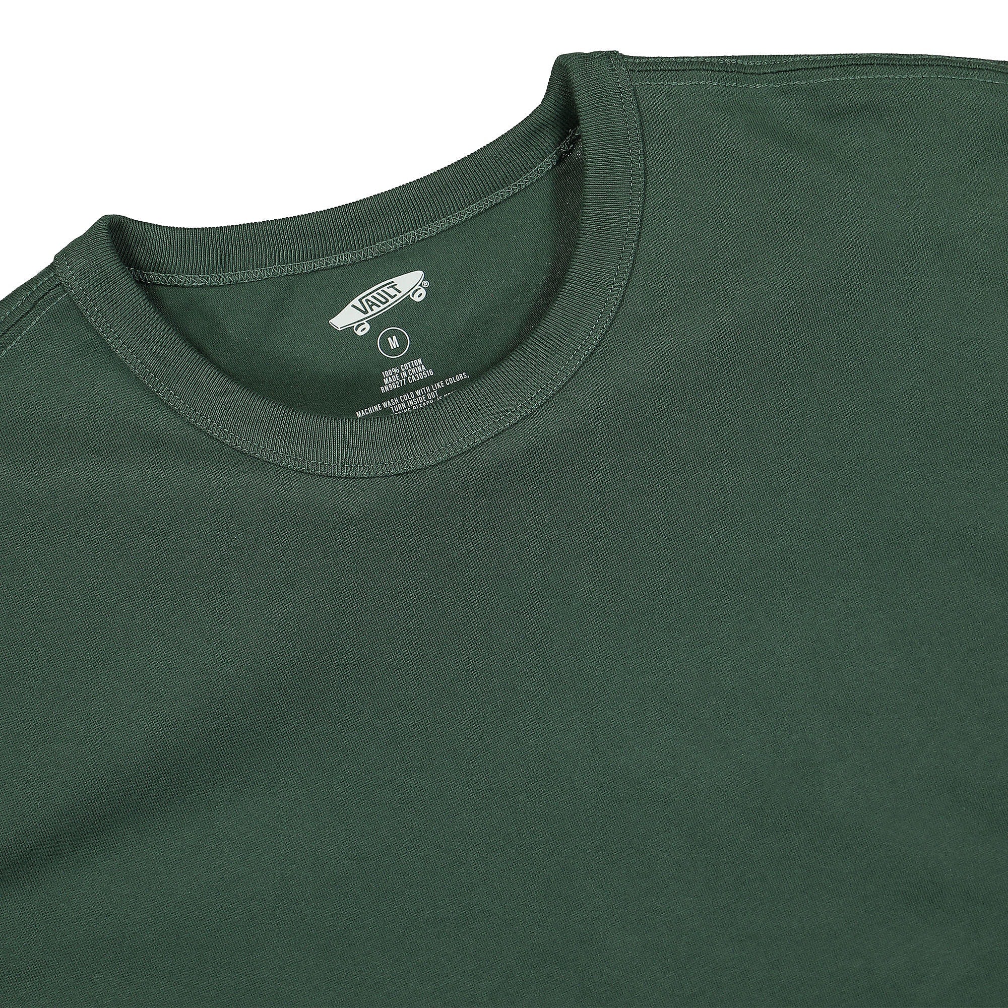 Vans Vault OG Short Sleeve Tee Jungle Green T-Shirts Close-up | Overkill
