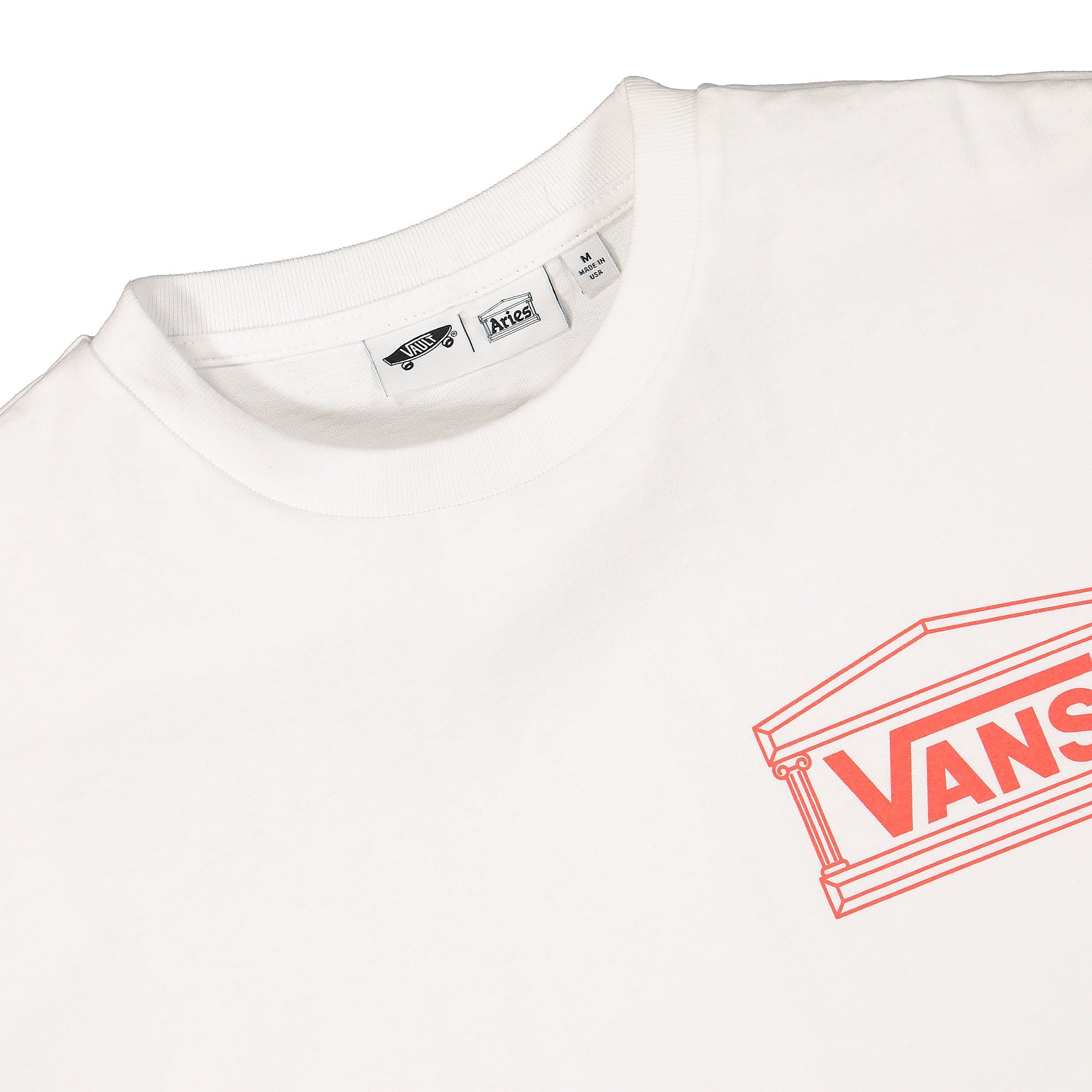 Vans Aries x Vans WM Vault T-Shirt White T-Shirts Close-up | Overkill