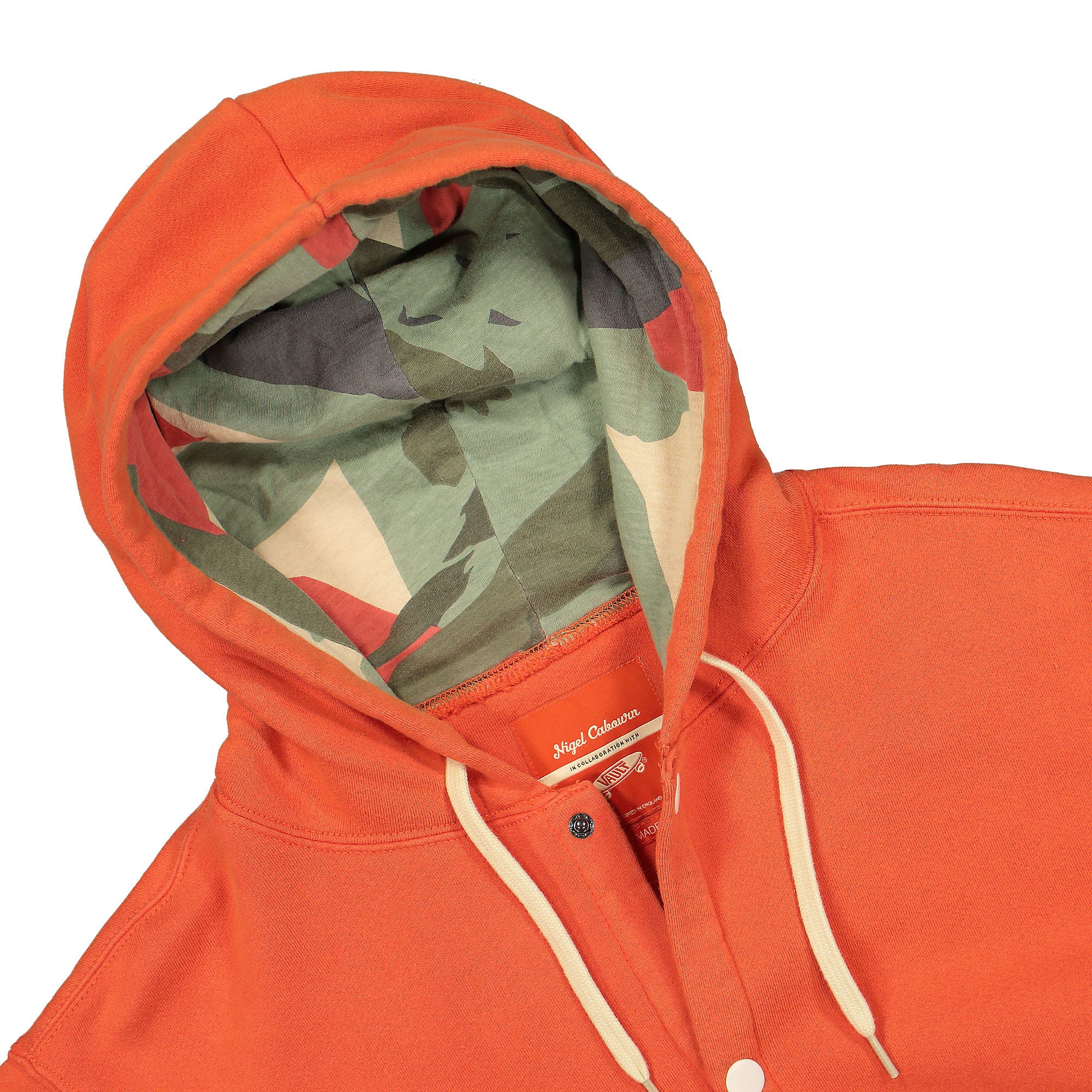 Vans Nigel Cabourn x Vans MN Vault Hoodie Jacket Red Clay Jackets Close-up | Overkill