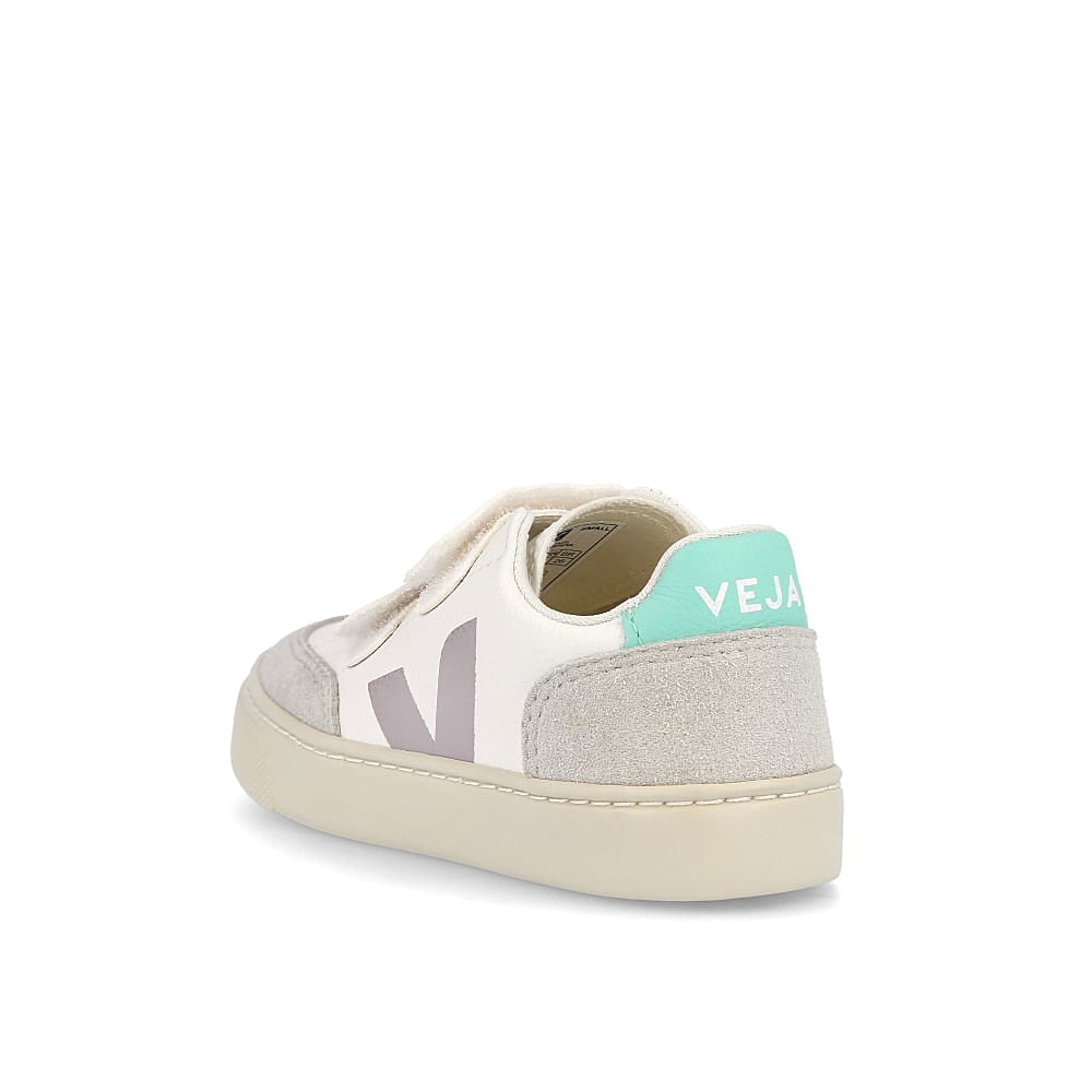 Veja small v-12 velcro chromefree Extra White-Parme Turquoise Low Top Sneakers  Material | Overkill