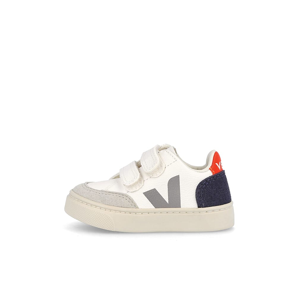 Veja small v-12 velcro chromefree leather Extra White-Multico Nautico Low Top Sneakers VSV052399K | Overkill
