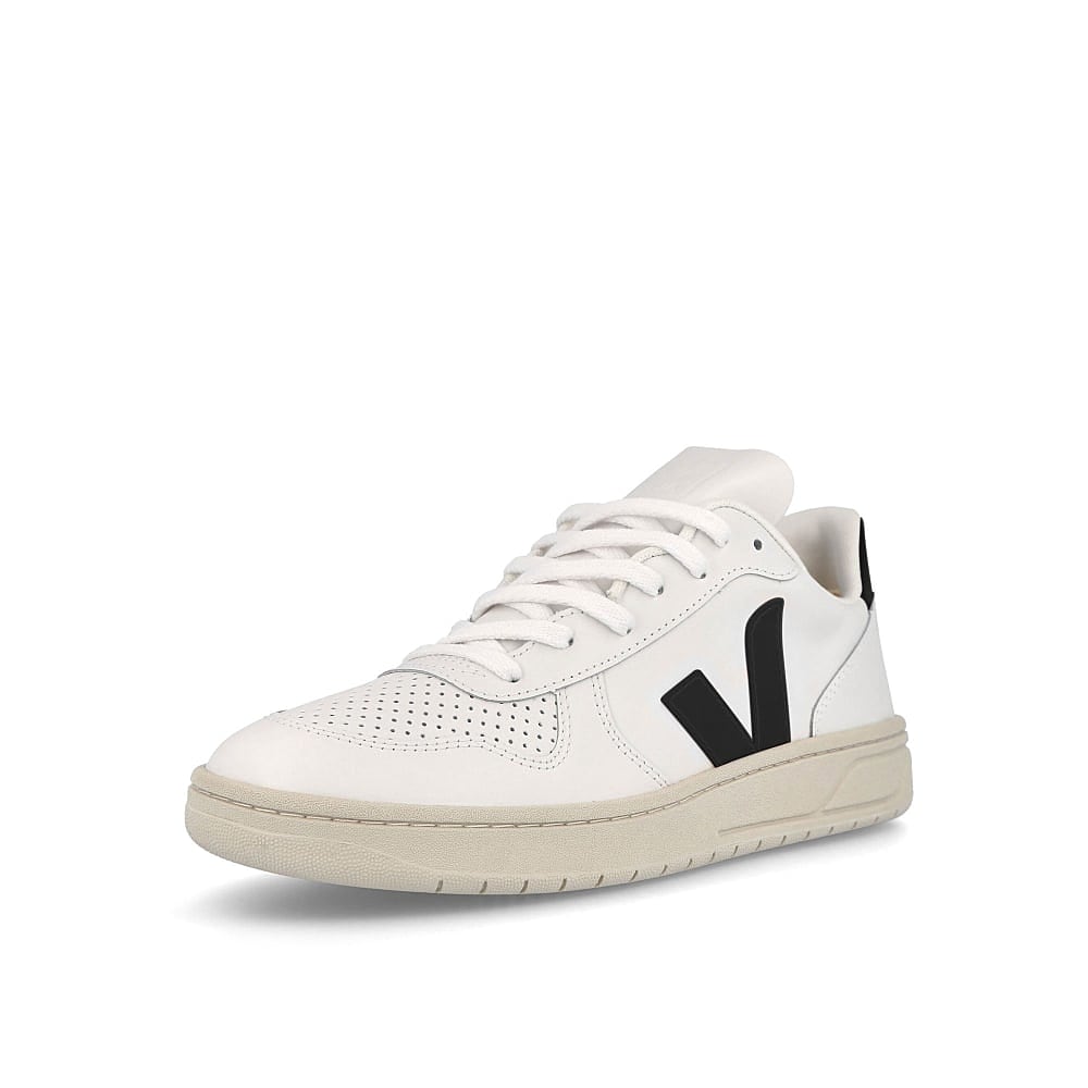 Veja wmns v-10 leather Extra White / Black  Detailfoto | Overkill