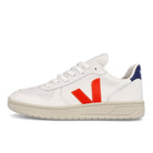 Veja v-10 leather Extra White / Orange Fluo Cobalt  VX022136B | Overkill
