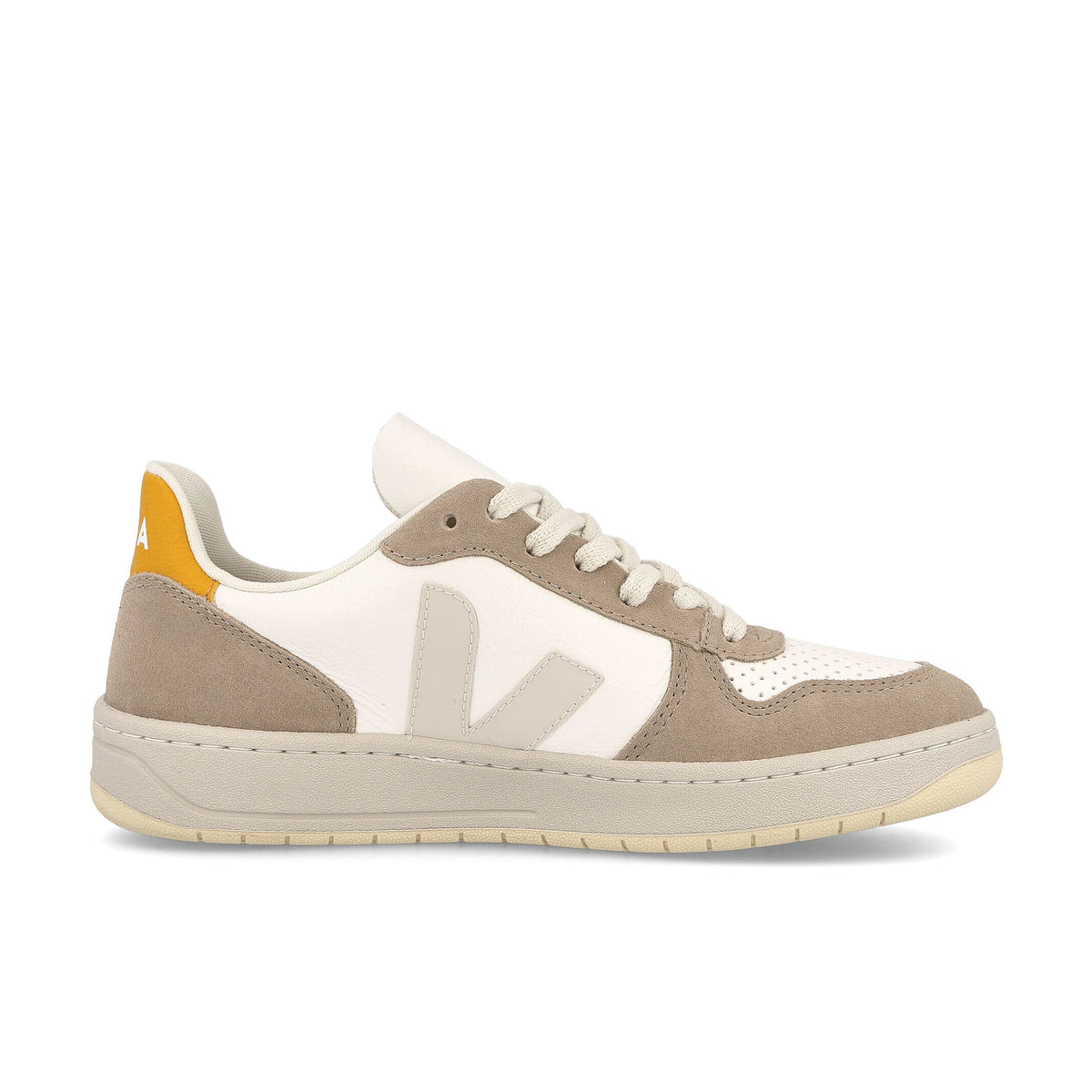 Veja wmns v-10 chromfree leather Extra White / Sahara / Ouro Sneakers  Silhouette | Overkill