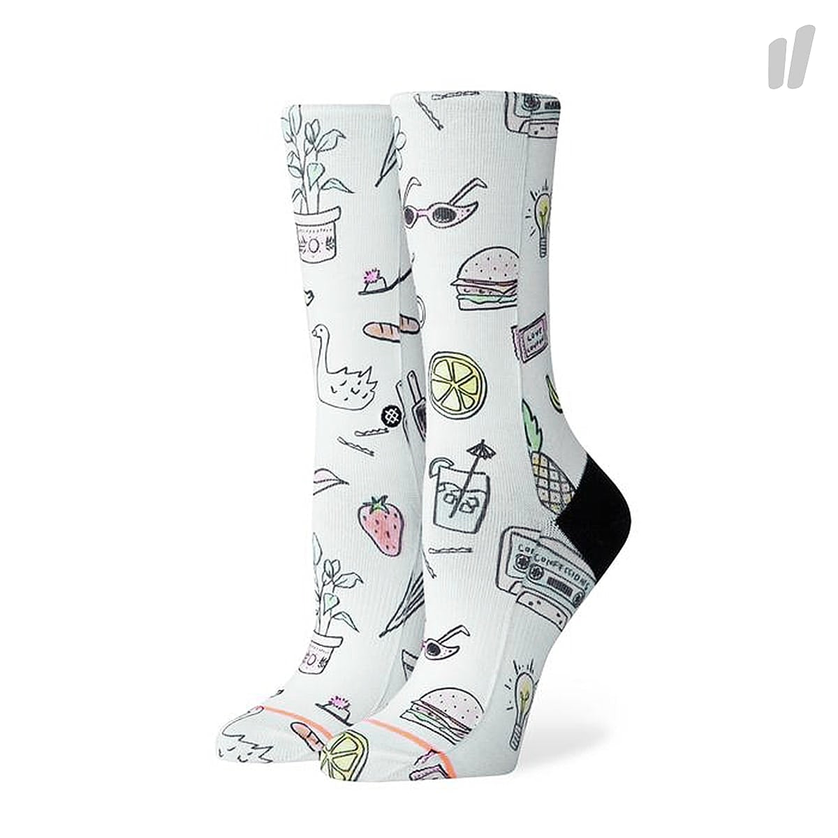 Stance Wmns Shopping List Socks Black Socks W525A19SHL-WHT | Overkill