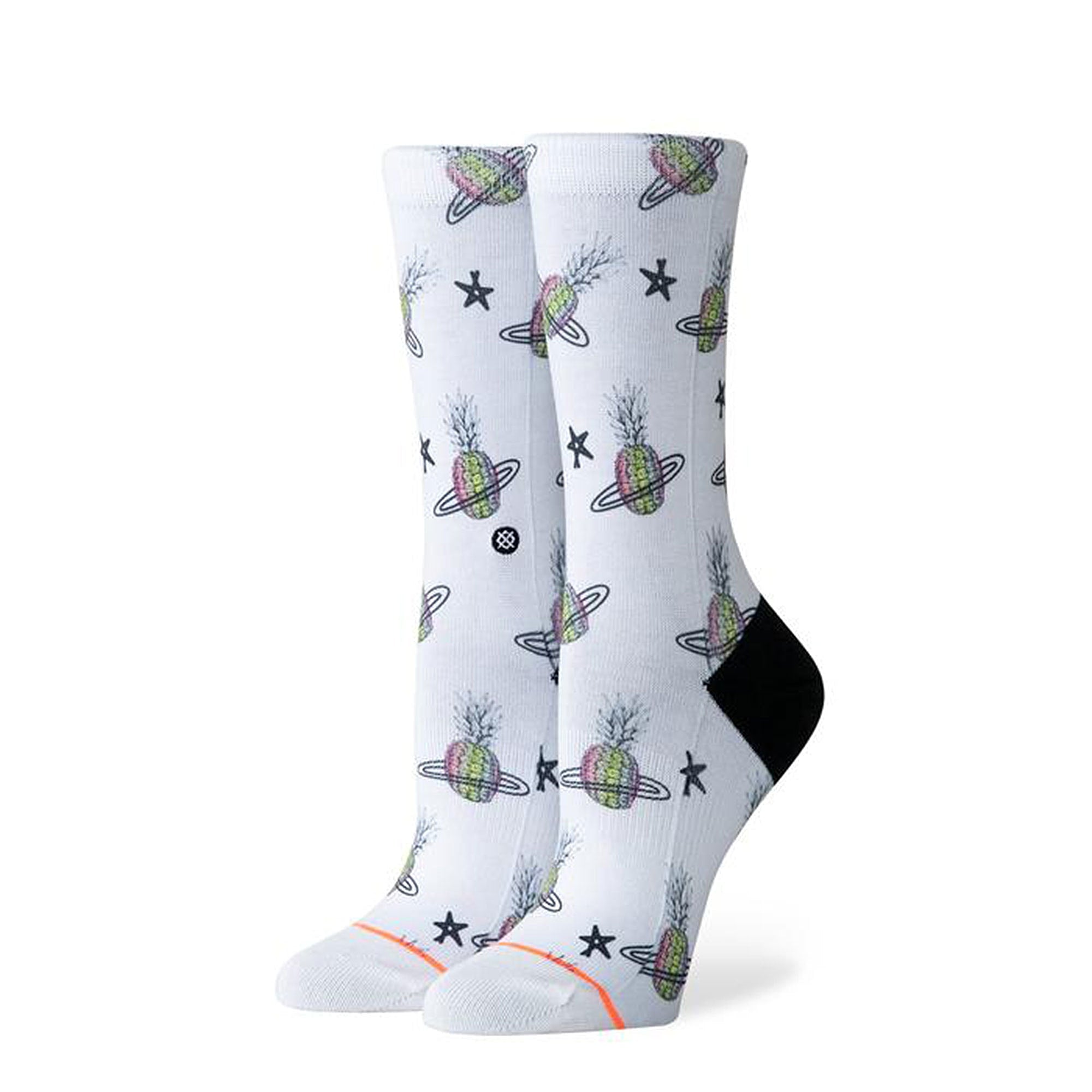 Stance Pineapple Planet Crew Socks White Socks W525C19PPC | Overkill