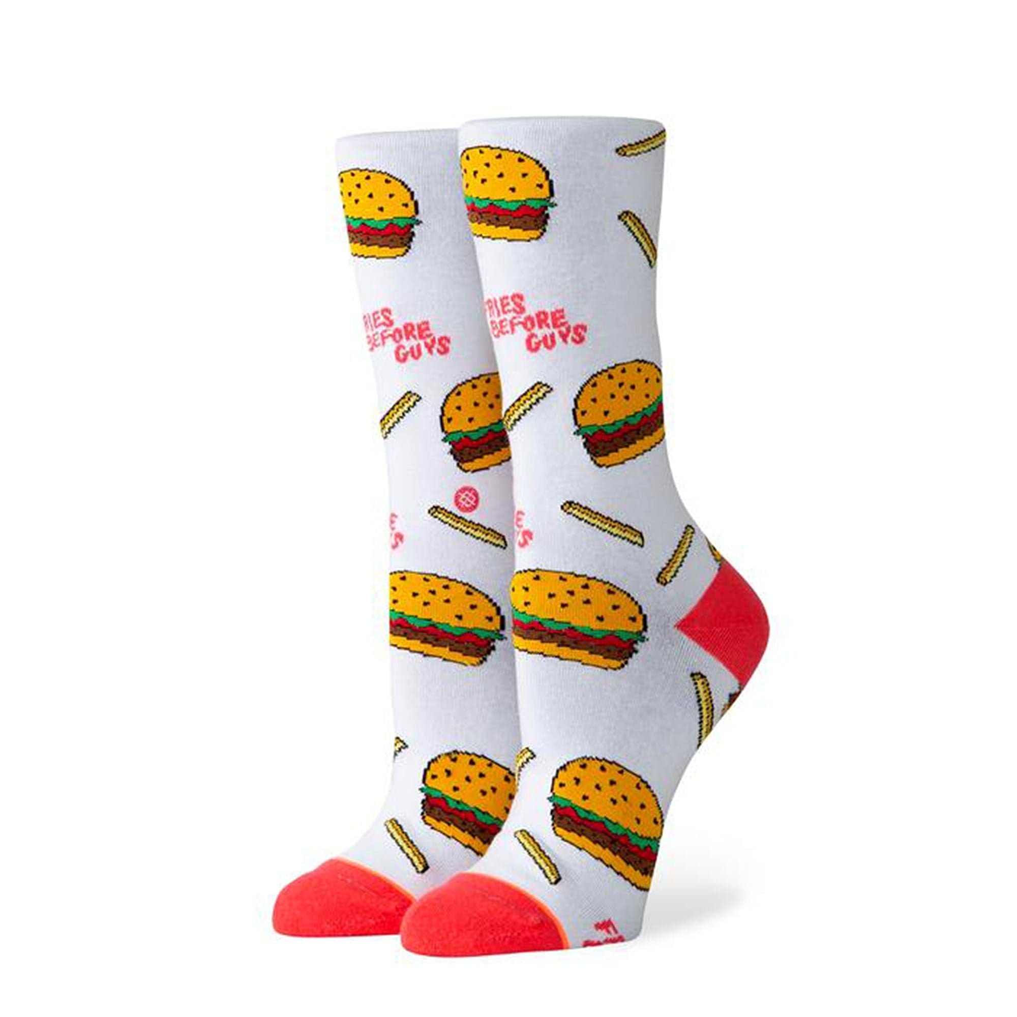 Stance Wmns Fries B4 Guyes Crew Socks White Socks W545D19FBG-WHT | Overkill