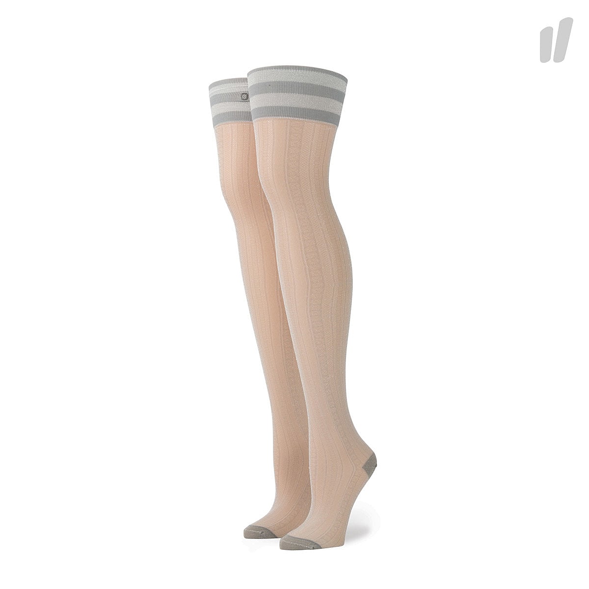 Stance Wmns Pure Platinum Over Knee Socks Grey Socks W815D17PUR-GRY | Overkill