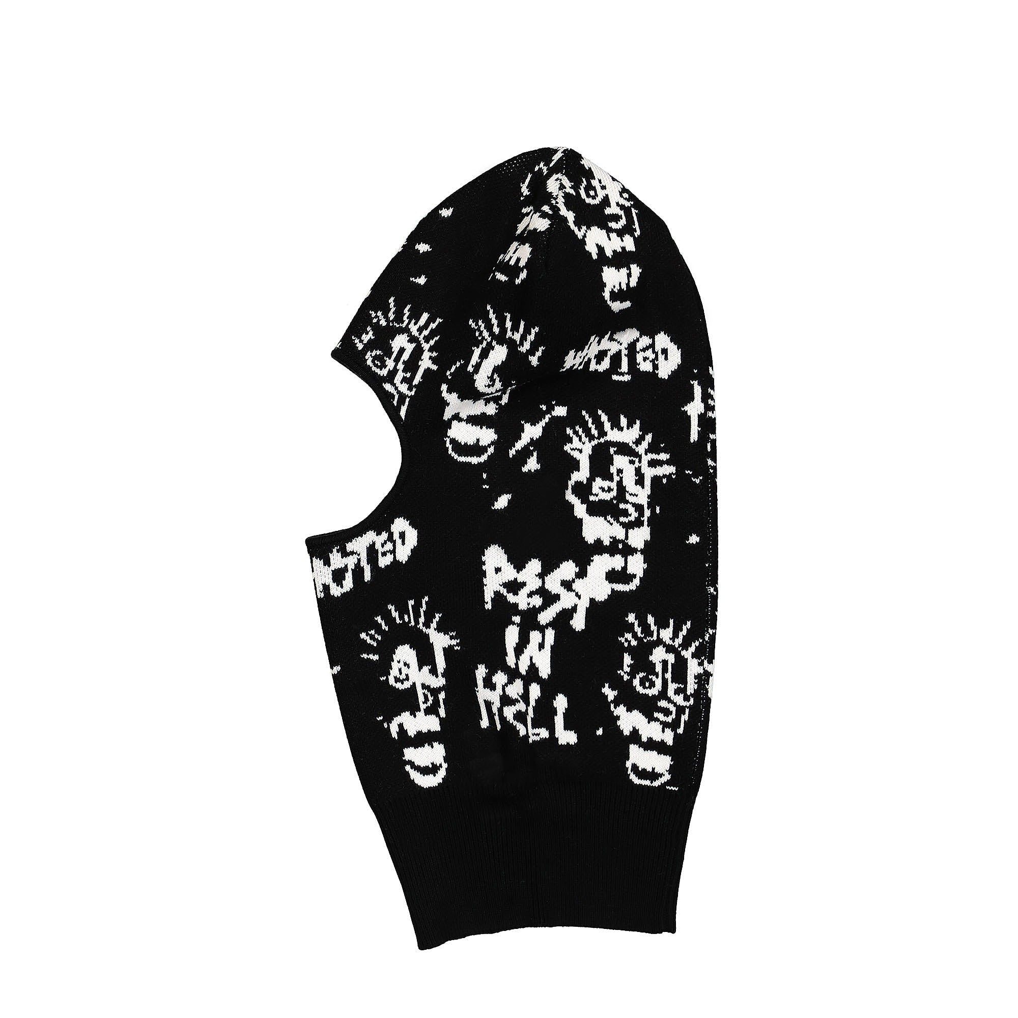 Wasted Paris Ski Mask Skull Hell Beanie Black Balaclavas Close-up | Overkill