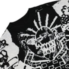 Wasted Paris Damaged Sweater Black Sweatshirts Close-up | Overkill