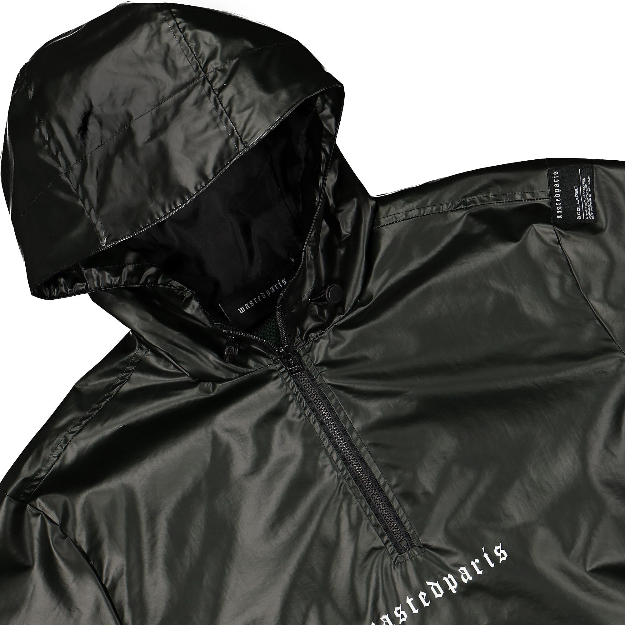 Wasted Paris Heat Windbreaker Black / Green Windbreaker Close-up | Overkill