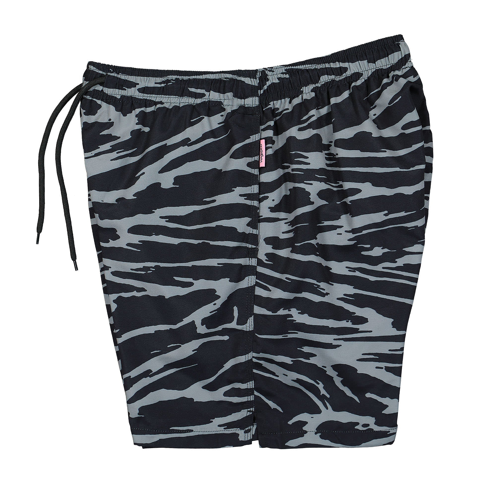 Wasted Paris Allover Harvey Swim Short Black / White Swimwear Close-up | Overkill