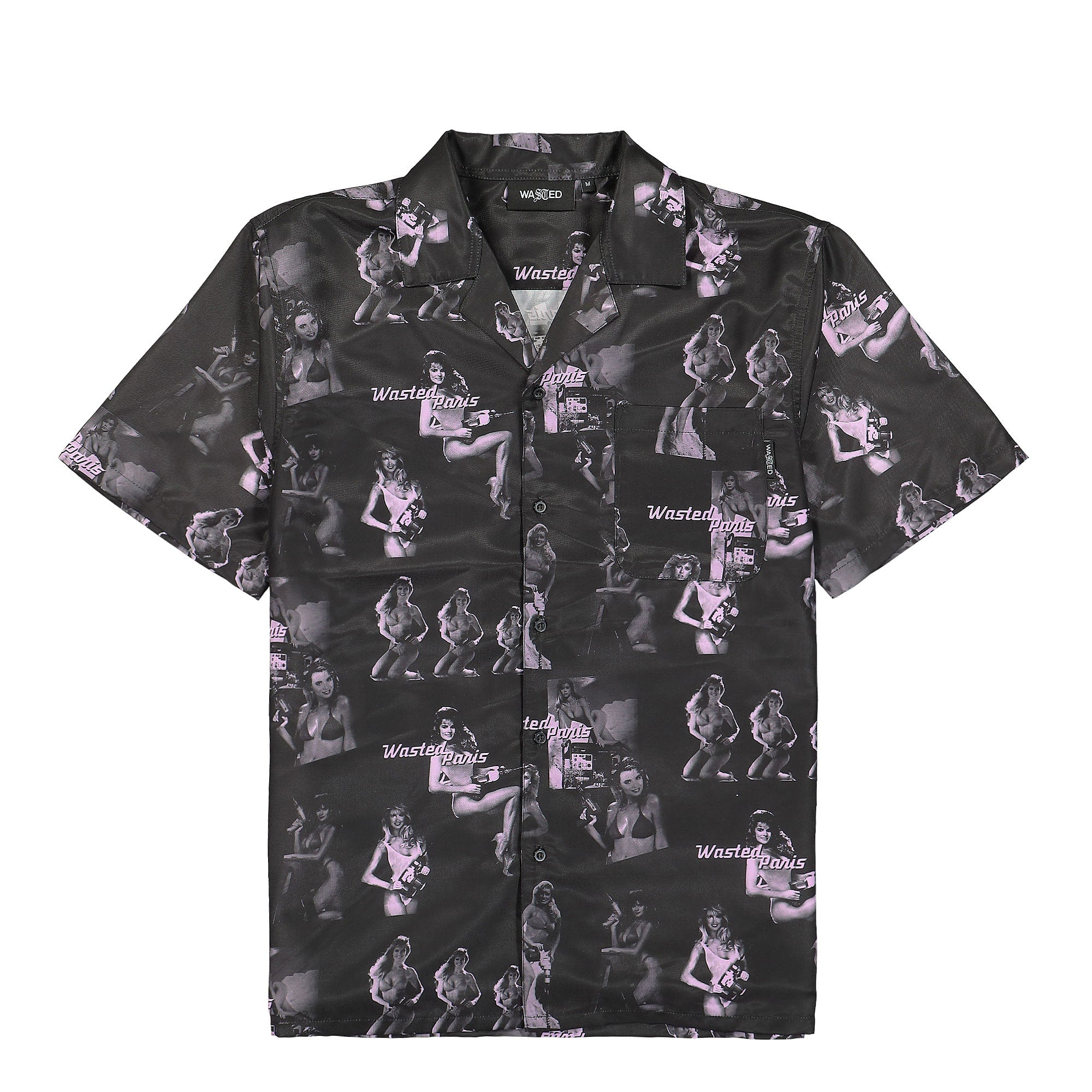 Wasted Paris Allover Miami Shirt Black Shirts WPAMS | Overkill