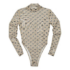 Wasted Paris Body Mesh Allover Monogram Nude Longsleeves WPBMAM | Overkill