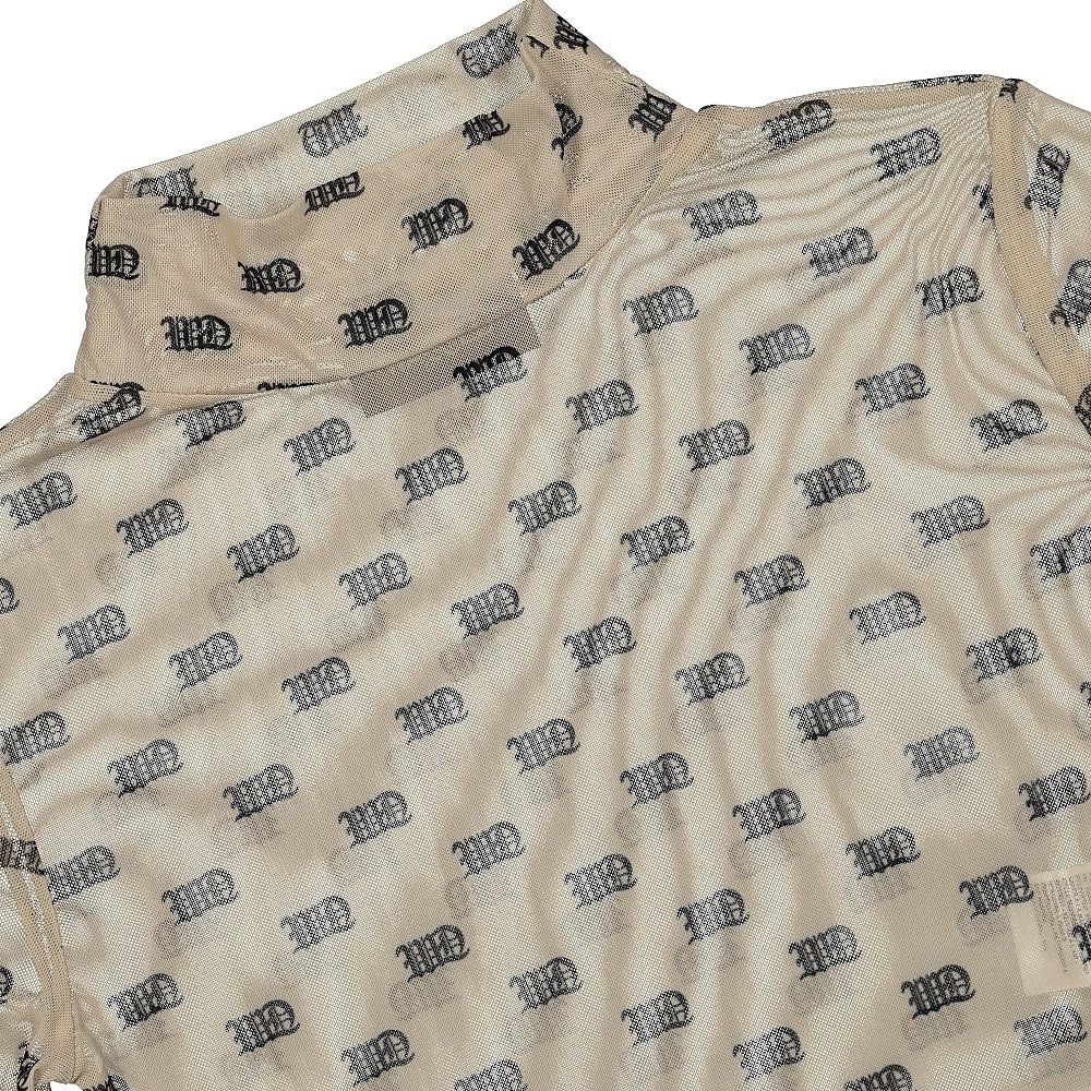 Wasted Paris Body Mesh Allover Monogram Nude Longsleeves Close-up | Overkill