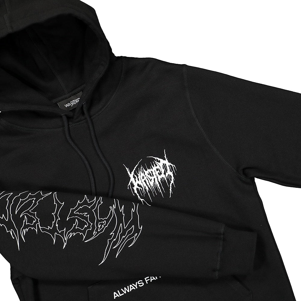 Wasted Paris Cold Streets Hoodie Black Hoodies Close-up | Overkill