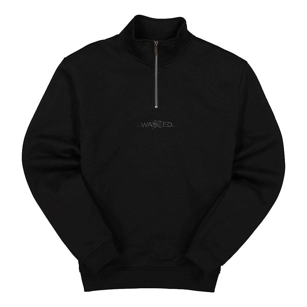 Wasted Paris Essential Funnel Sweatshirt Black Sweatshirts WPEFS | Overkill