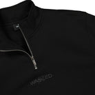 Wasted Paris Essential Funnel Sweatshirt Black Sweatshirts Close-up | Overkill