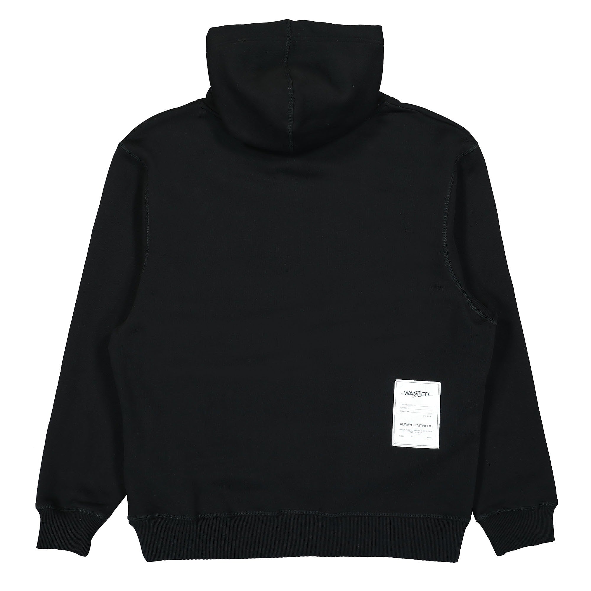 Wasted Paris Essential Hoodie Black Hoodies Material | Overkill