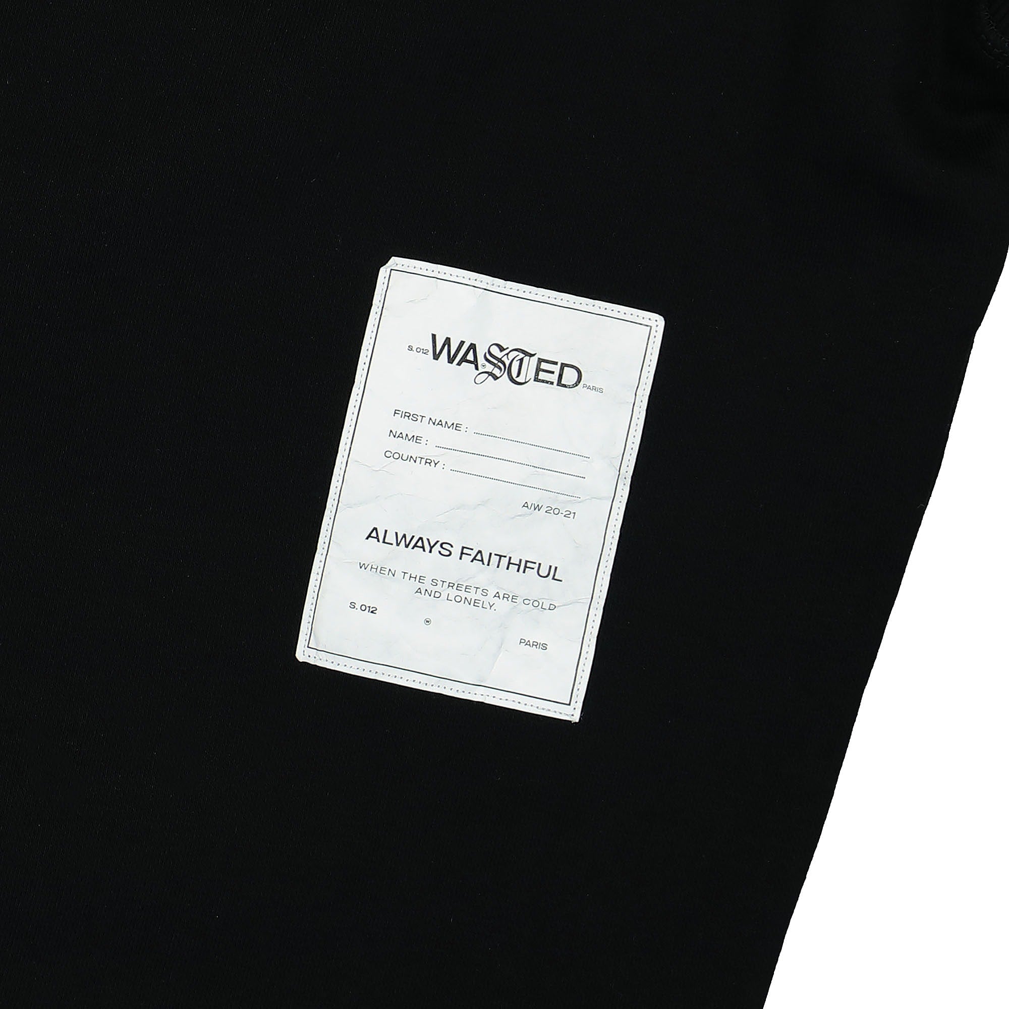 Wasted Paris Essential Hoodie Black Hoodies Detail view 1 | Overkill