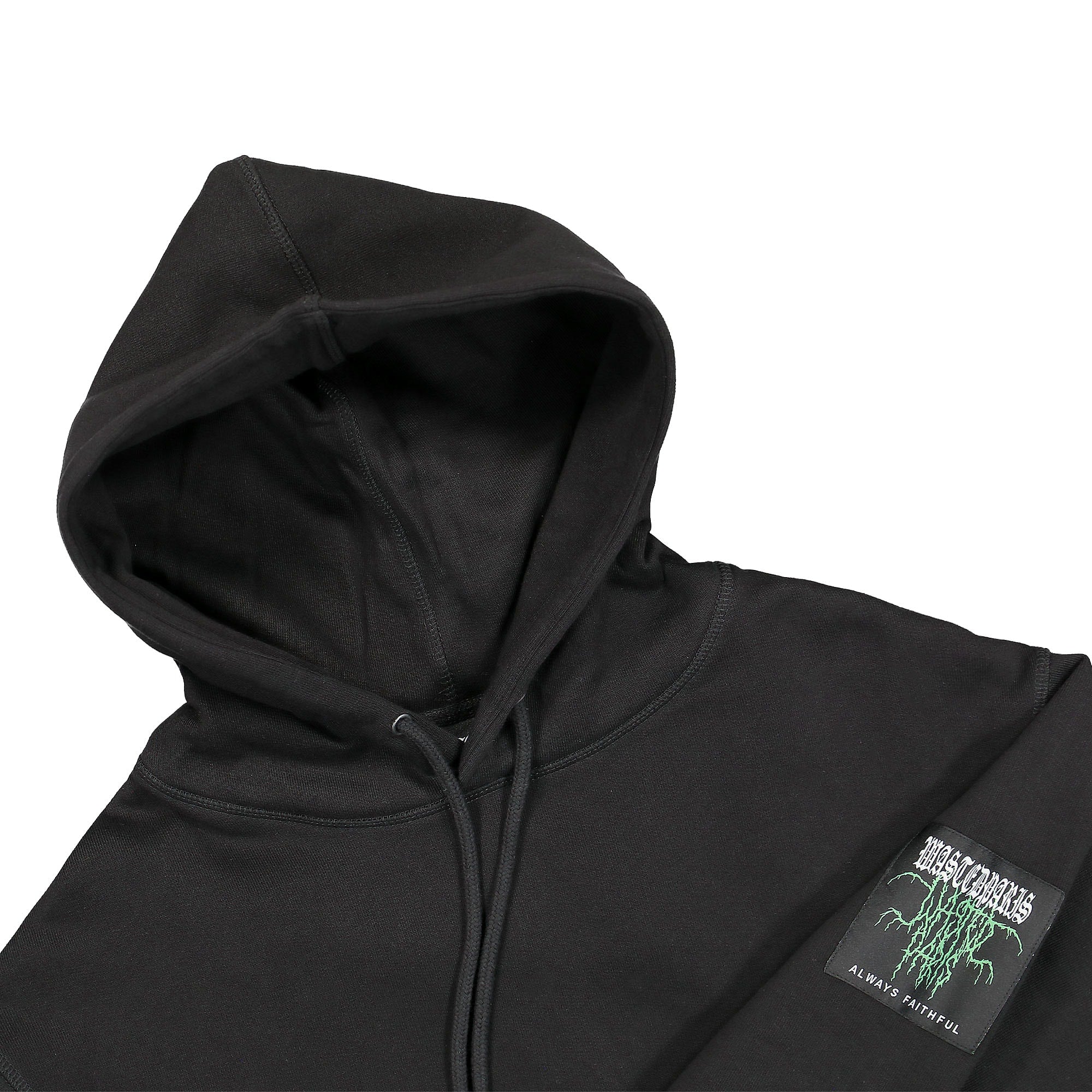 Wasted Paris Fire Cult Hoodie Black Hoodies Close-up | Overkill