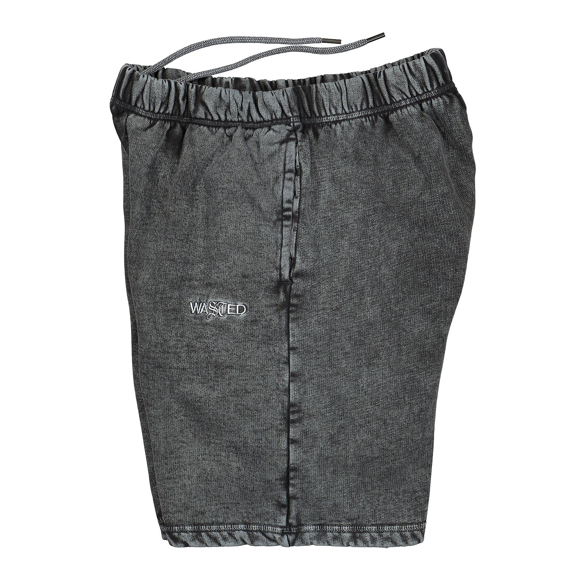 Wasted Paris Faded Signature Short Faded Black Shorts Close-up | Overkill