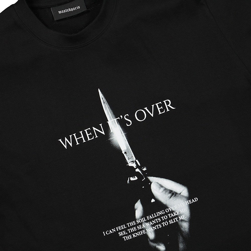 Wasted Paris Falling T-Shirt Black T-Shirts Close-up | Overkill