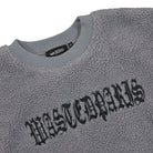 Wasted Paris Kingdom Sherpa Crew Neck Dark Grey Sweatshirts Close-up | Overkill