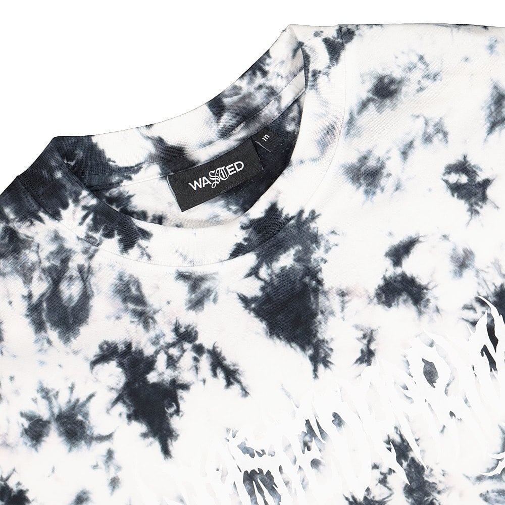 Wasted Paris Marble Dye Tee Nebula Black T-Shirts Close-up | Overkill