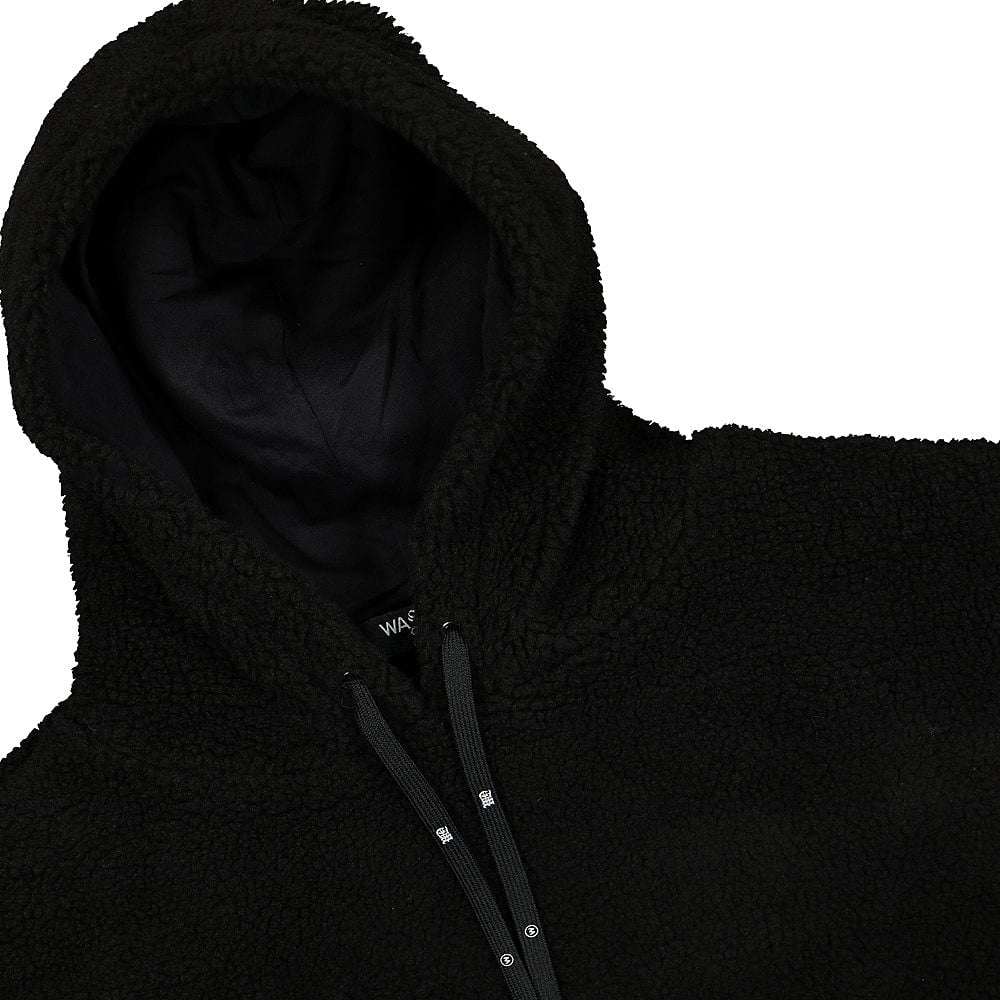 Wasted Paris Mountain Sherpa Hoodie Black Hoodies Close-up | Overkill