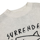 Wasted Paris Surrender Destroy Sweater Faded White Sweatshirts Close-up | Overkill