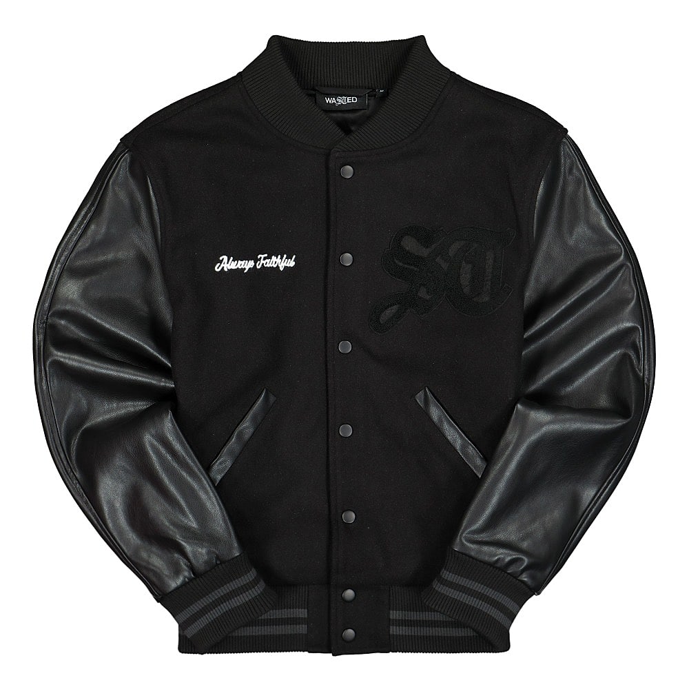 Wasted Paris Varsity Jacket Black Bomber & Varsity Jackets WPVJ | Overkill