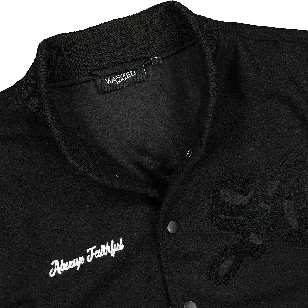 Wasted Paris Varsity Jacket Black Bomber & Varsity Jackets Material | Overkill