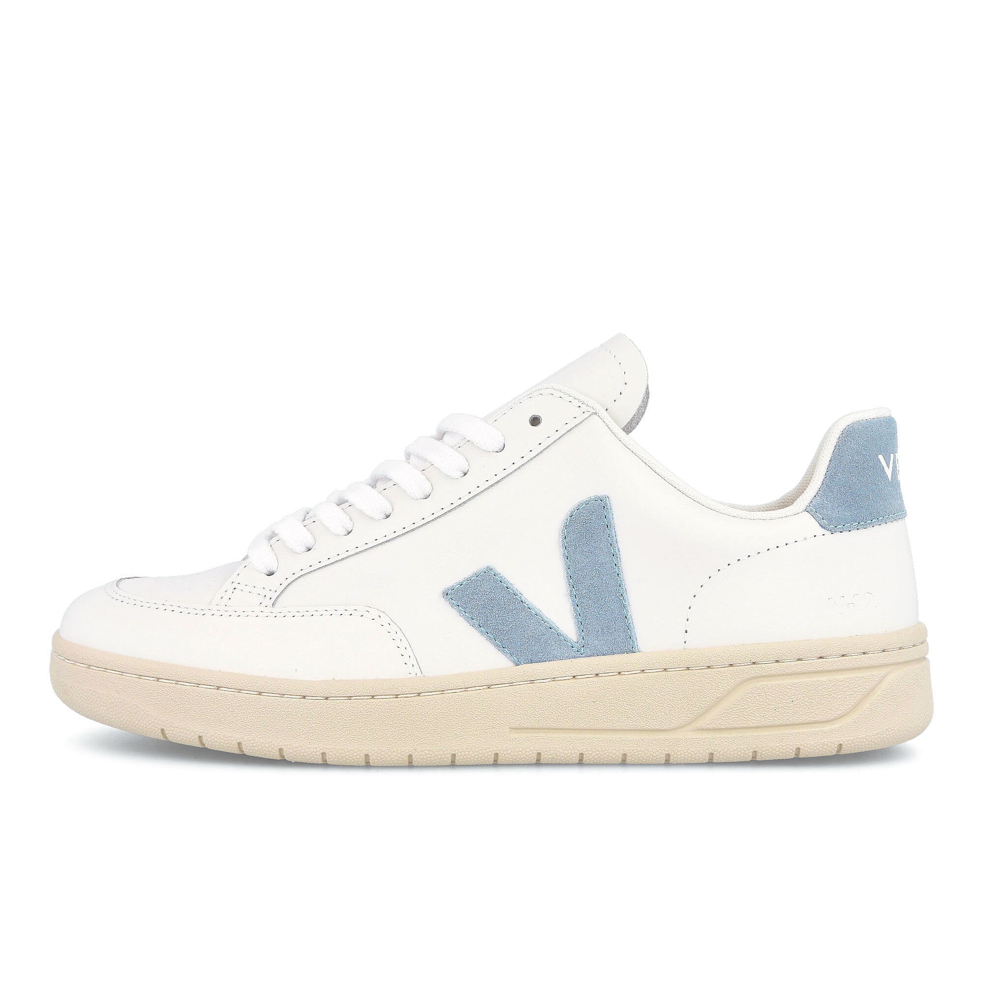 Veja v-12 leather White-Blue Sneakers XD0202787B | Overkill