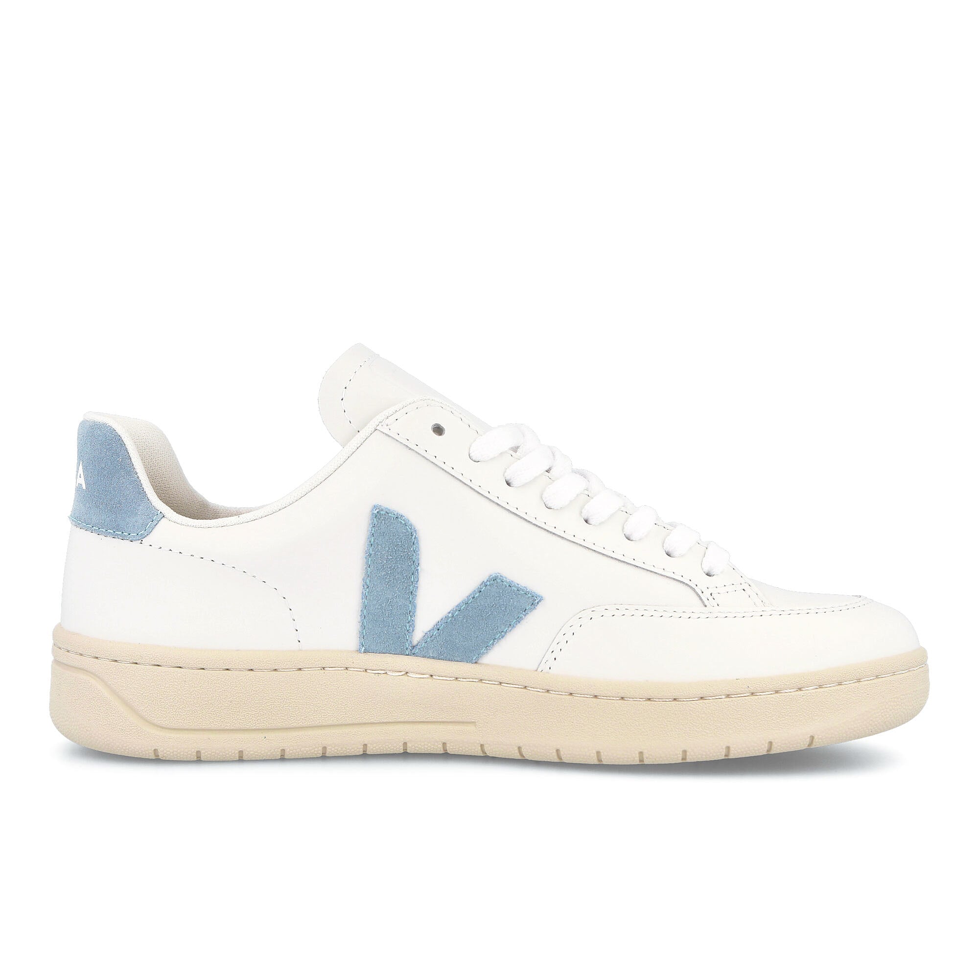 Veja v-12 leather White-Blue Sneakers  Silhouette | Overkill