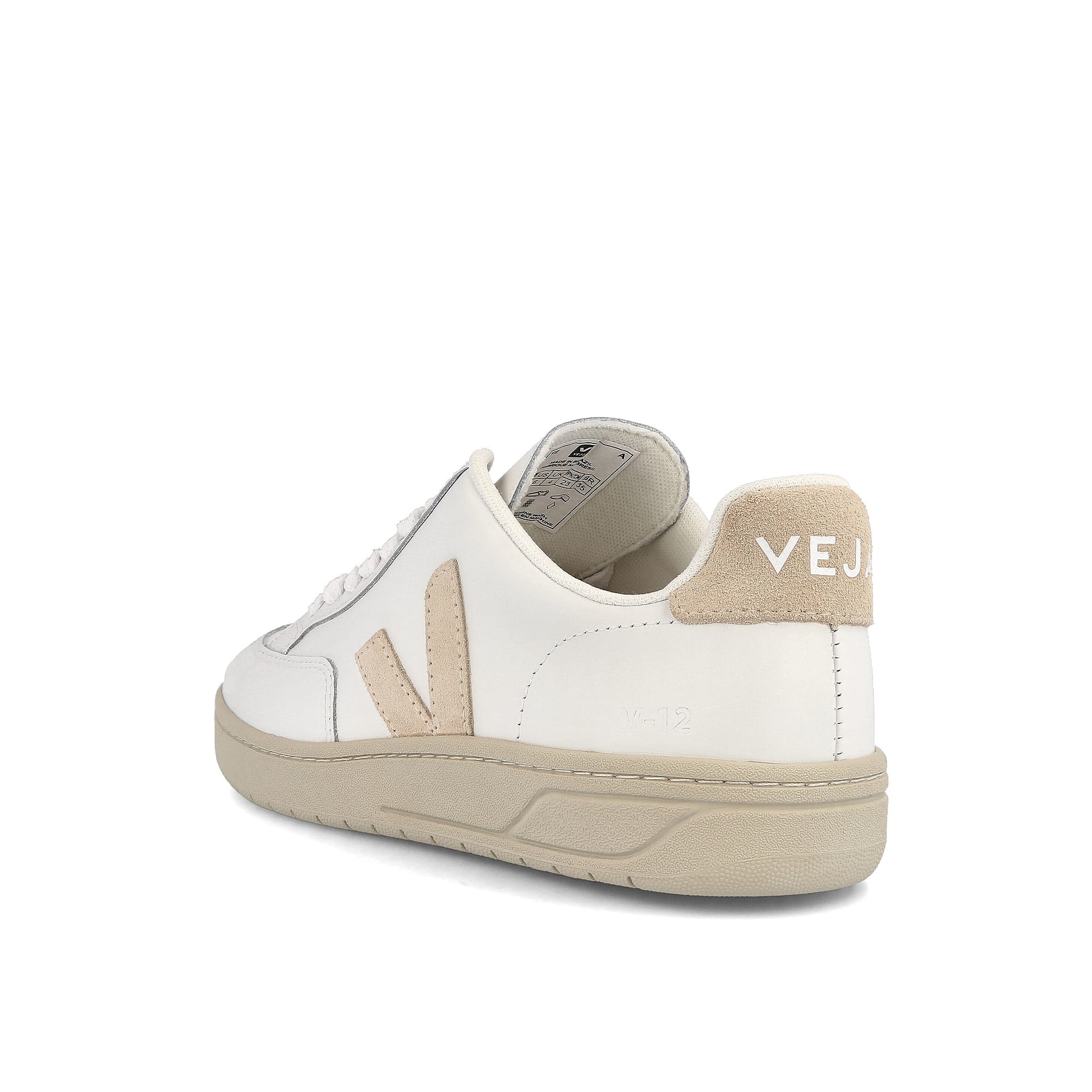 Veja wmns v-12 leather Extra White / Sable  Close-up | Overkill