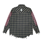 Youths In Balaclava Flower Western Shirt Plaid Blue Shirts Material | Overkill