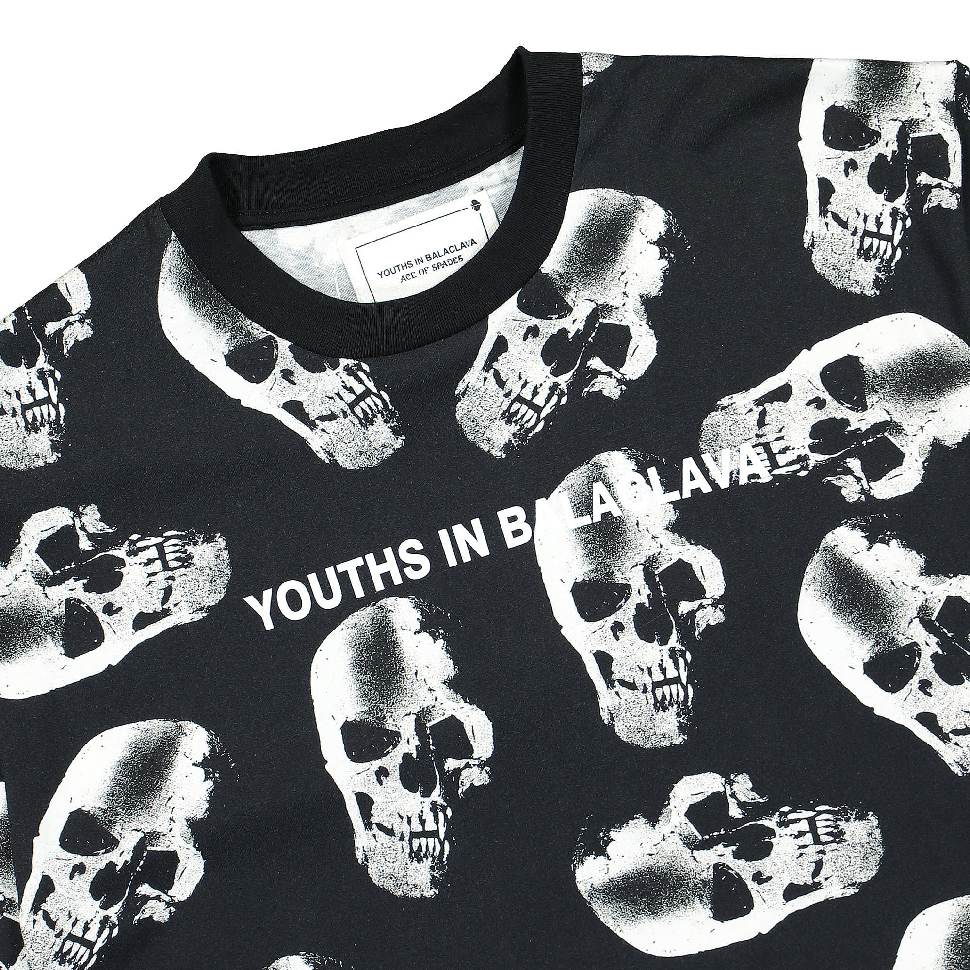 Youths In Balaclava Skull Tee Black T-Shirts Close-up | Overkill