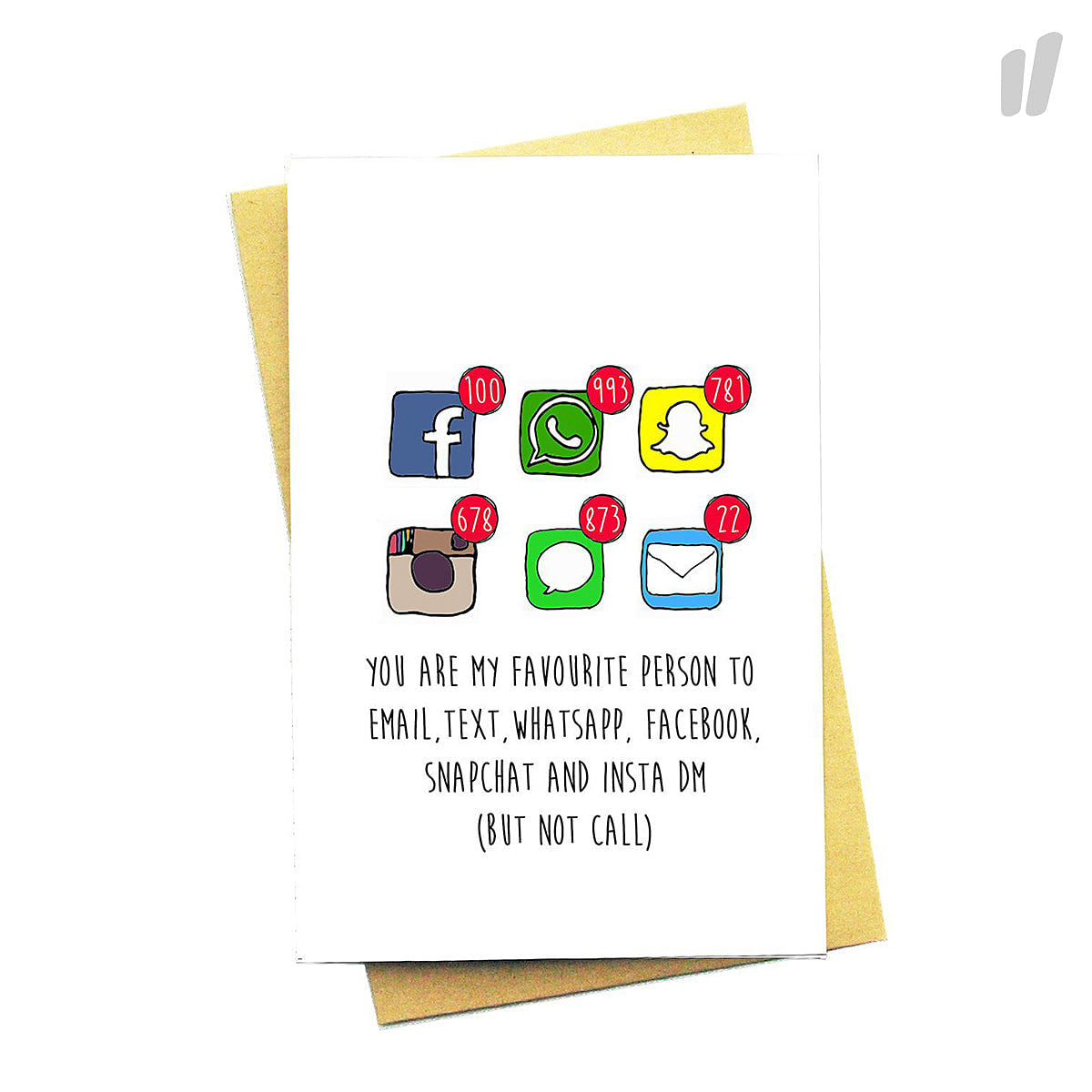 NocturnalPaper "You Are My Favourite Person..." Card White Cards NP 304 | Overkill