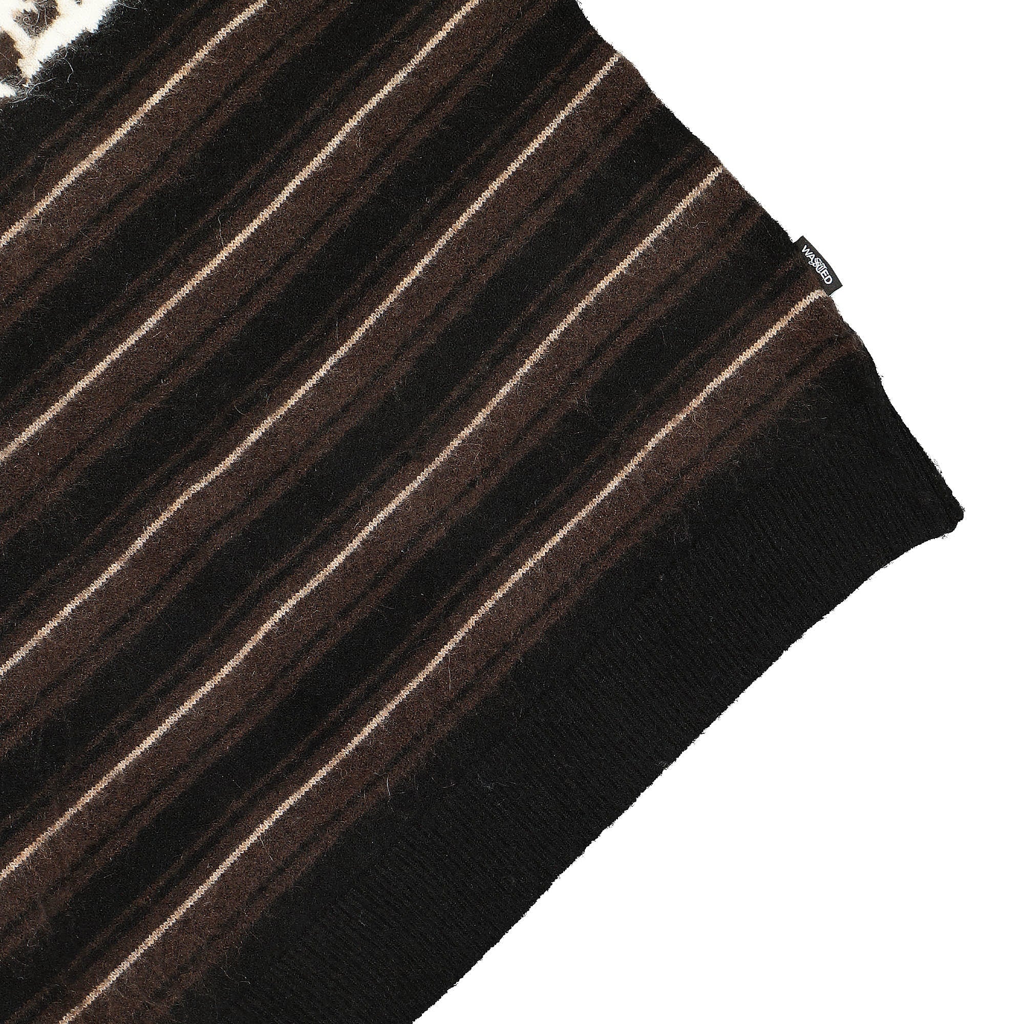 Wasted Paris Mohair Stripes Sweatshirt Brown / Black / Fog White Sweatshirts Detailfoto | Overkill